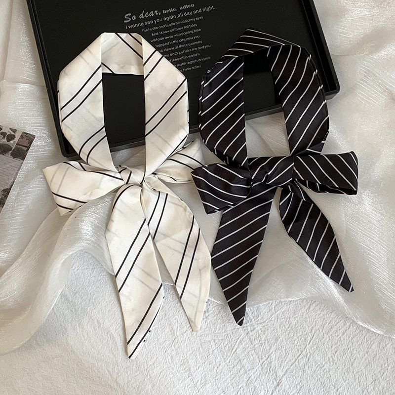 Silk Tie Striped - وشاح حريري مخطط جديد للصيف، وشاح
