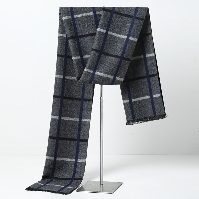 Muffler Men Wool - مصمم العلامة التجارية منقوشة الرجال الأوشحة
