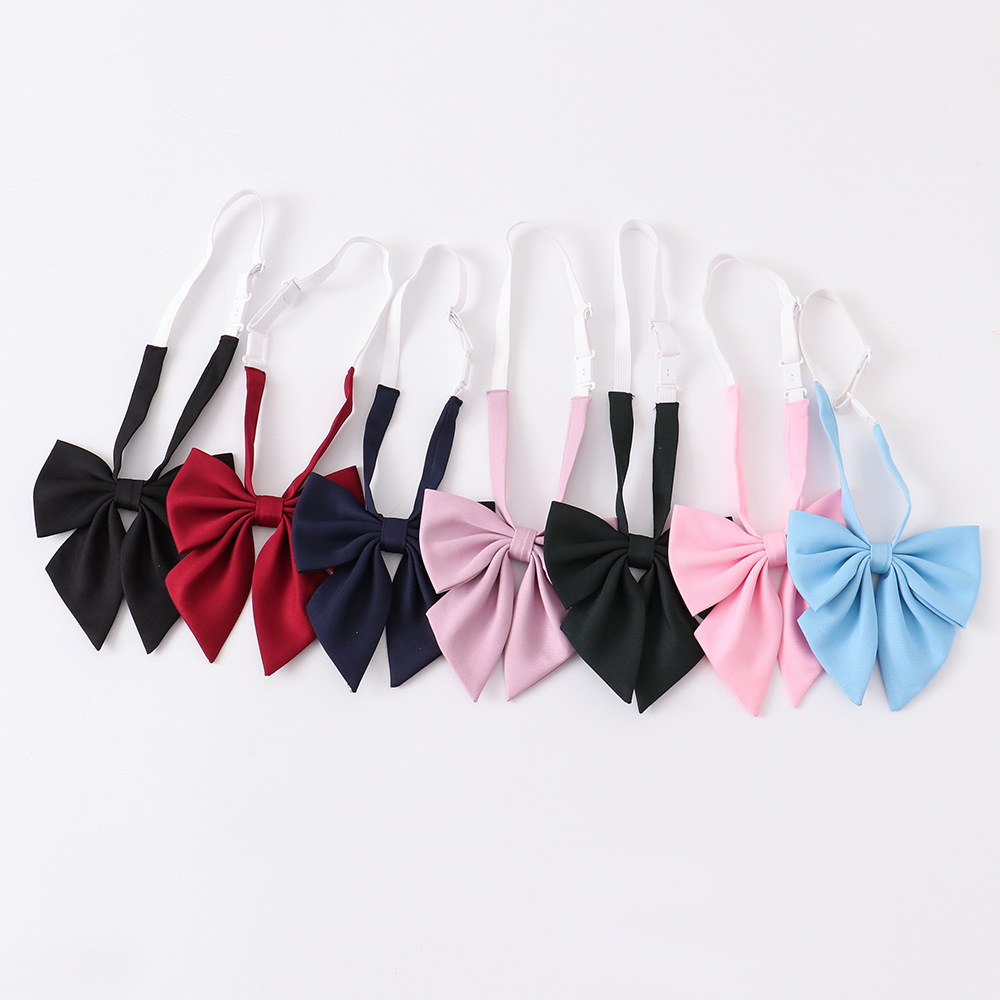 Bow Tie Pre Tied - موضة JK بووتيس الصلبة الوردي الأزرق