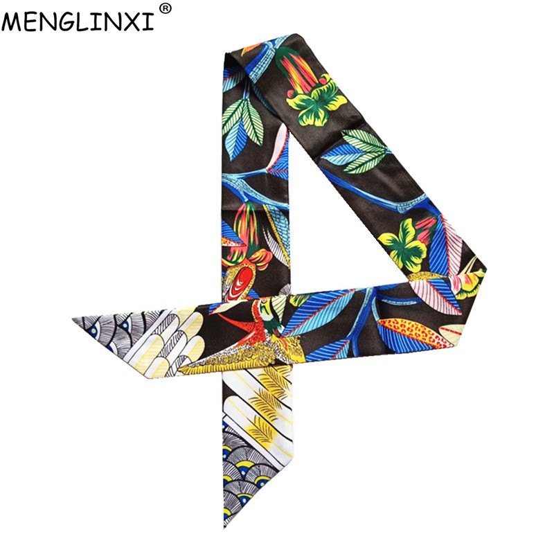 Silk Neck Scarf - وشاح من الحرير المطبوع على شكل