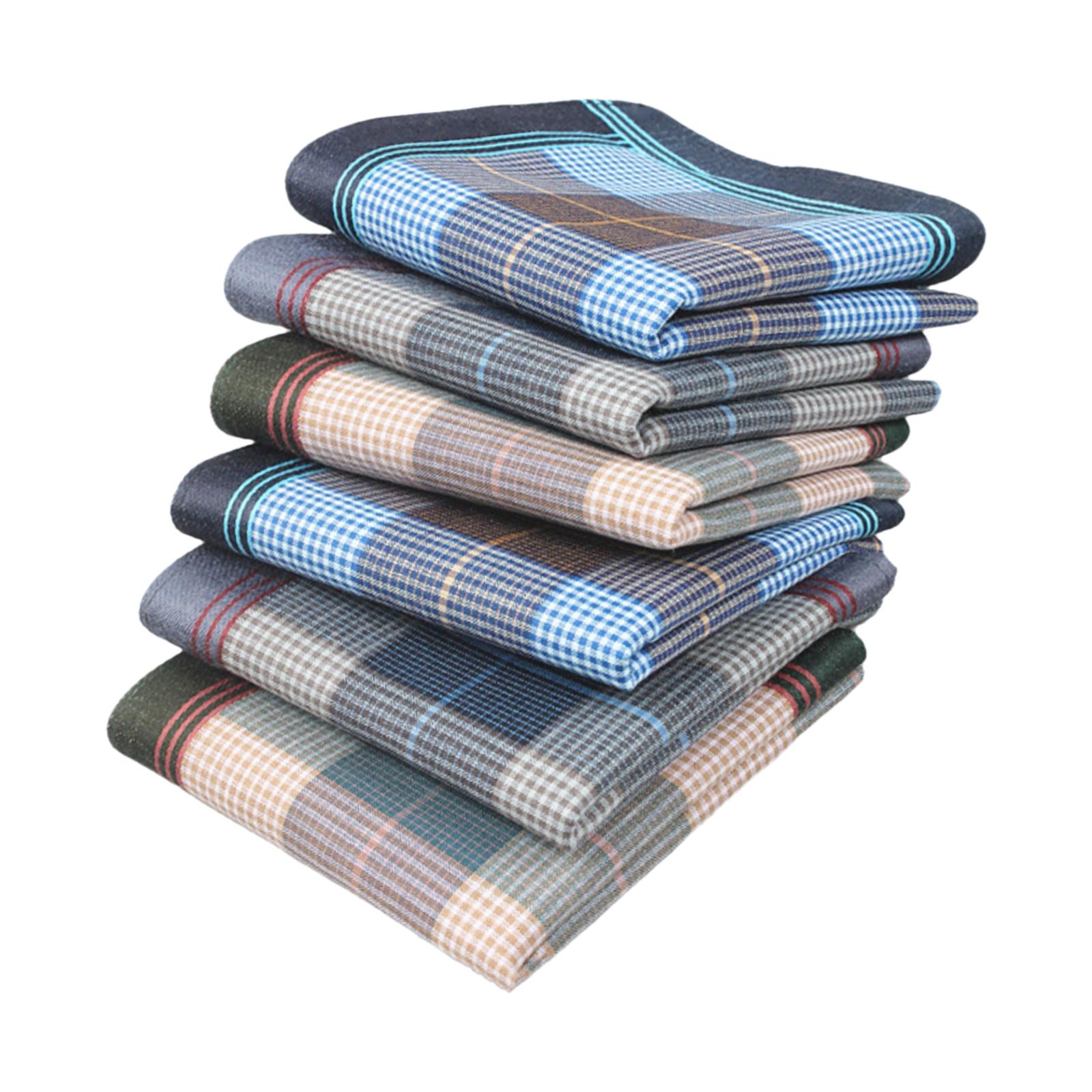 6 قطع مناديل قطنية للجنسين لمس - مراجعة Handkerchief Cotton Men وسعره