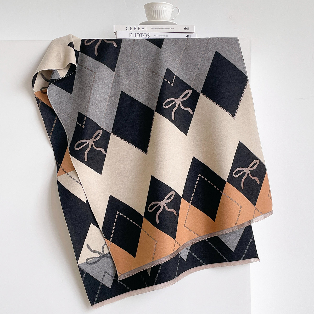 وشاح نسائي من الكشمير الصناعي  - مراجعة Pashmina Wrap Large وسعره