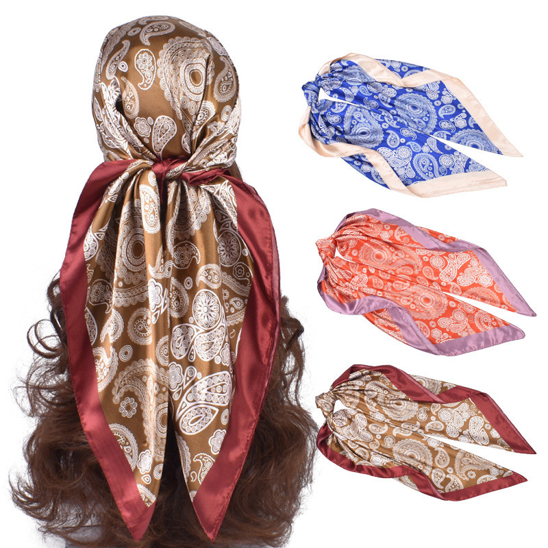 وشاح شعر حريري فاخر بتصميم بيز - مراجعة Scarf Silk Square وسعره