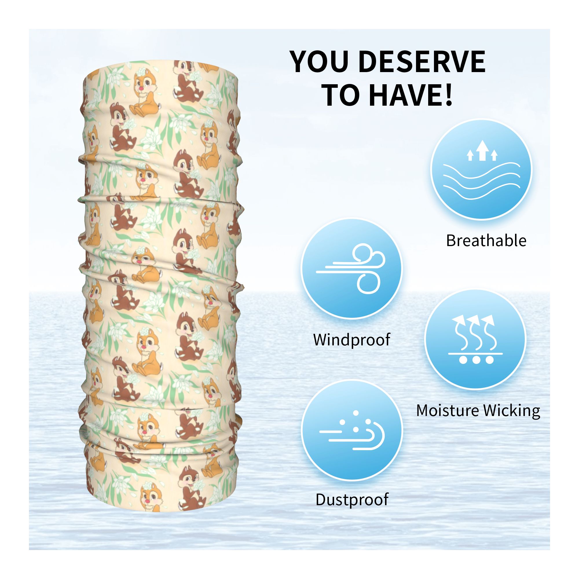 وشاح رقبة مخصص بتصميم شخصيات س - مراجعة Neck Warmer Tube وسعره