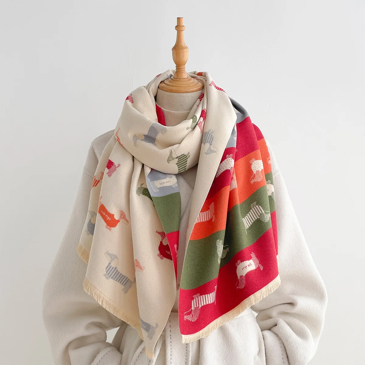وشاح نسائي من الكشمير الصناعي، - مراجعة Pashmina Wrap Large وسعره