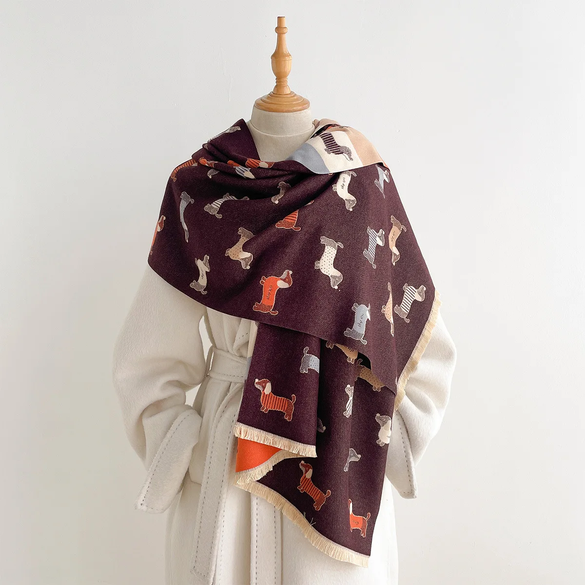 وشاح نسائي من الكشمير الصناعي، - مراجعة Pashmina Wrap Large وسعره