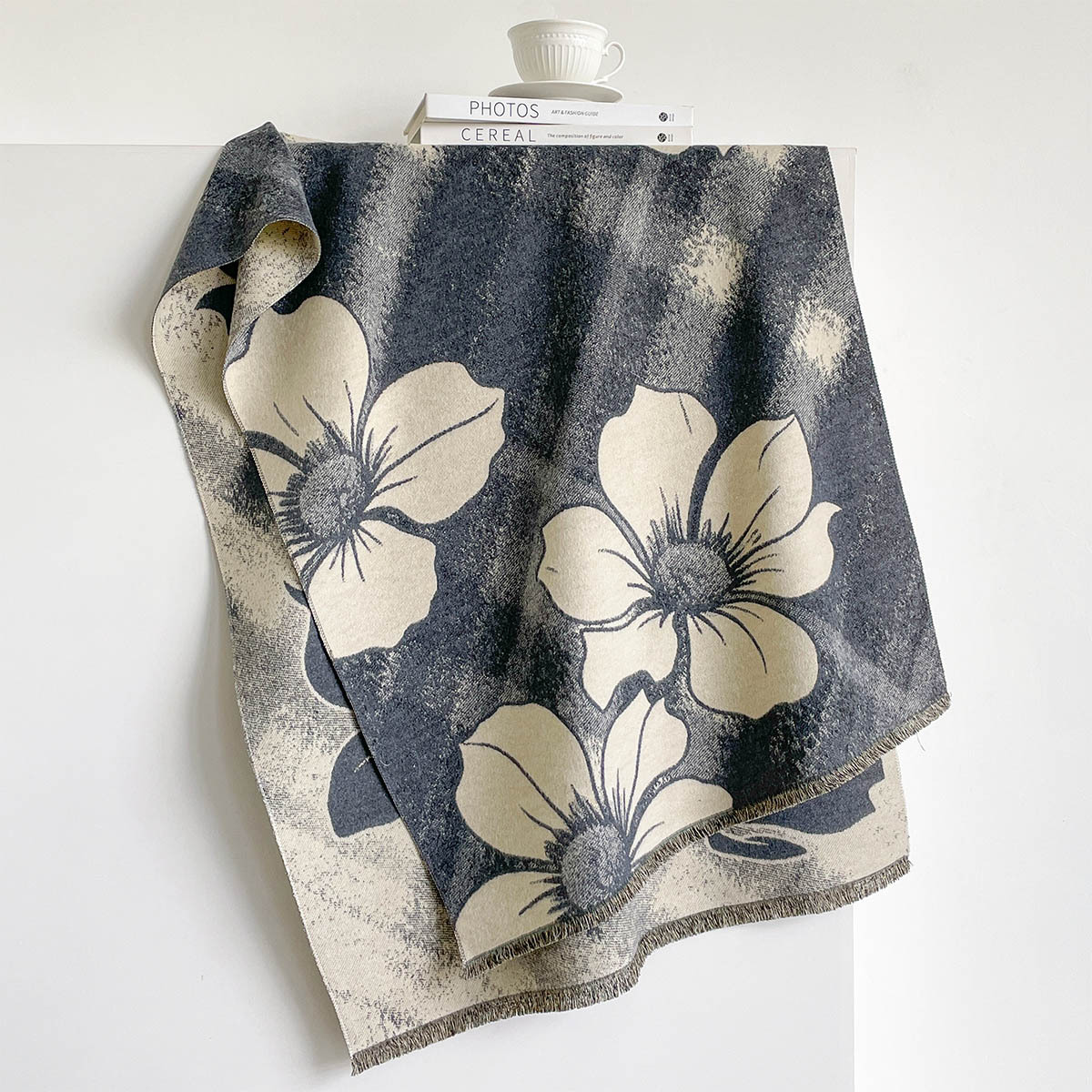 وشاح نسائي من الكشمير الصناعي  - مراجعة Pashmina Wrap Large وسعره
