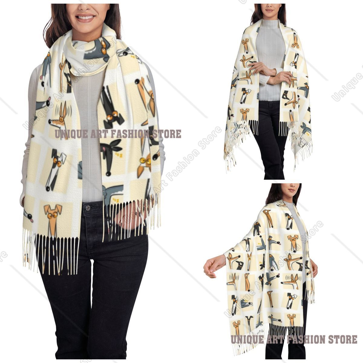 المرأة شرابة وشاح رؤساء حتى كر - مراجعة Pashmina Wrap Large وسعره