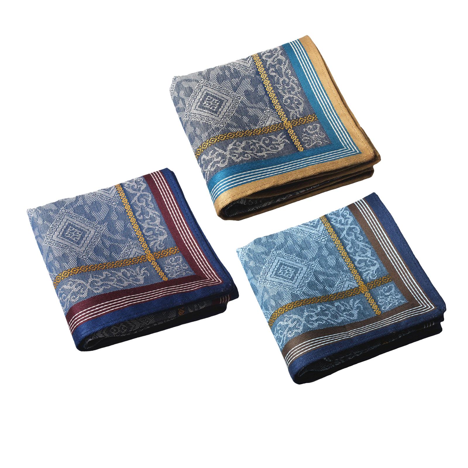 3 قطع من مناديل الجيب القطنية  - مراجعة Handkerchief Cotton Men وسعره