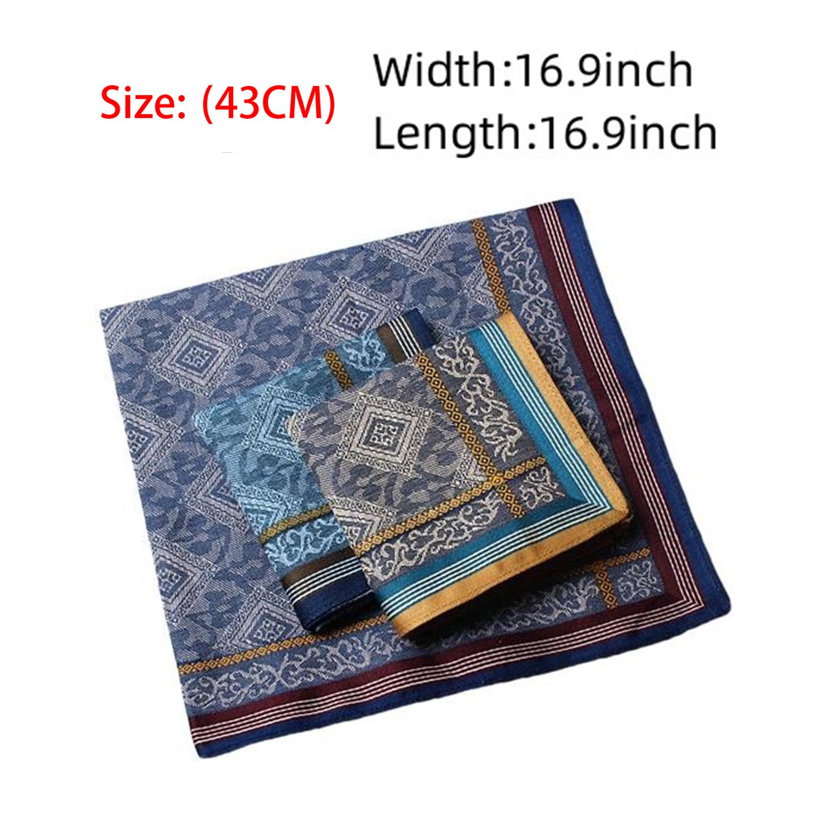 3 قطع من مناديل الجيب القطنية  - مراجعة Handkerchief Cotton Men وسعره
