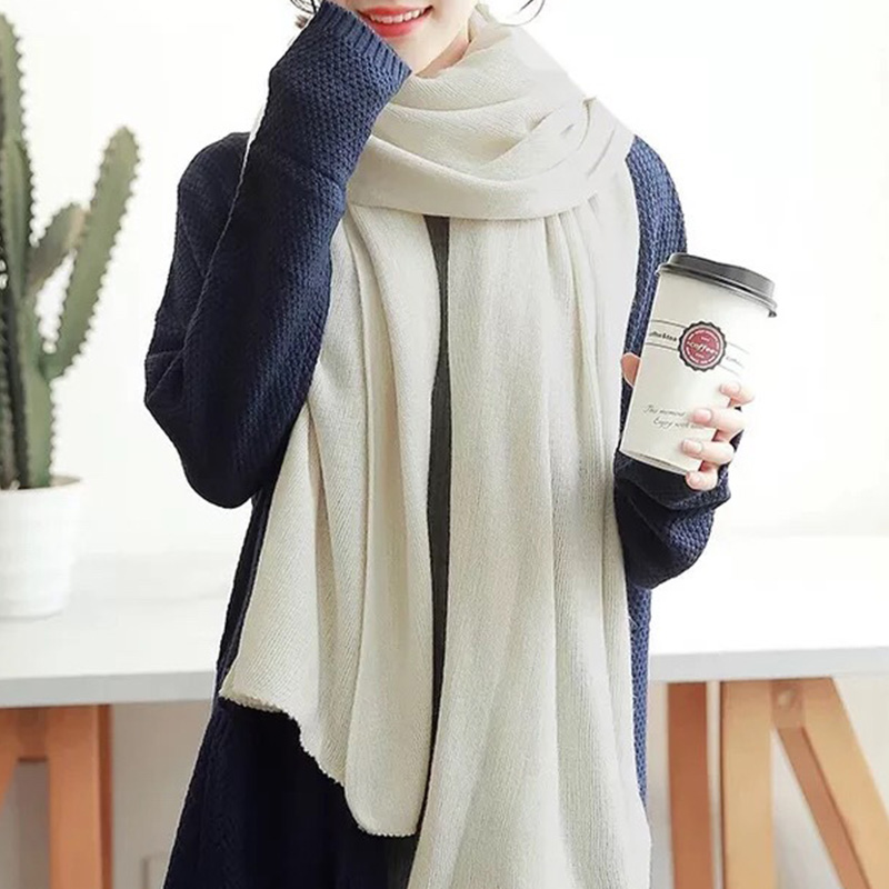 وشاح منسوج من خيوط الكشمير الص - مراجعة Muffler Men Wool وسعره
