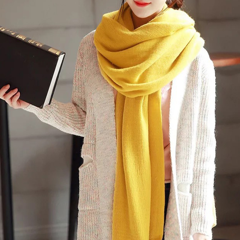 وشاح منسوج من خيوط الكشمير الص - مراجعة Muffler Men Wool وسعره