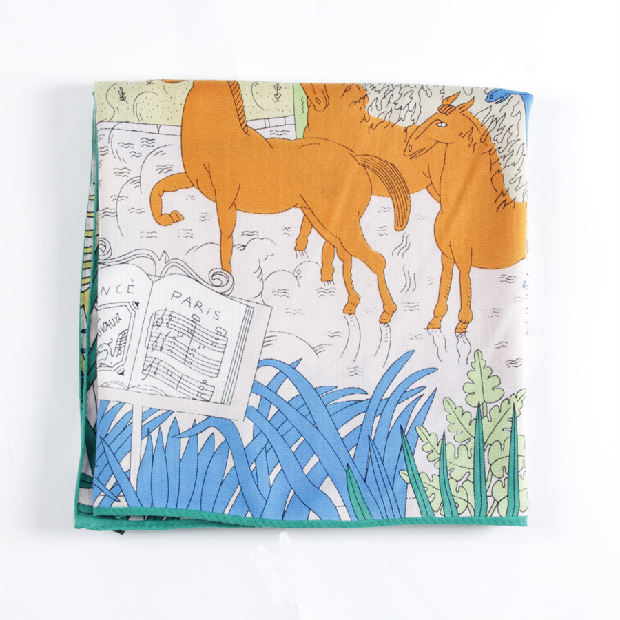 POBING الحرير الكشمير وشاح الم - مراجعة Silk Neck Scarf وسعره