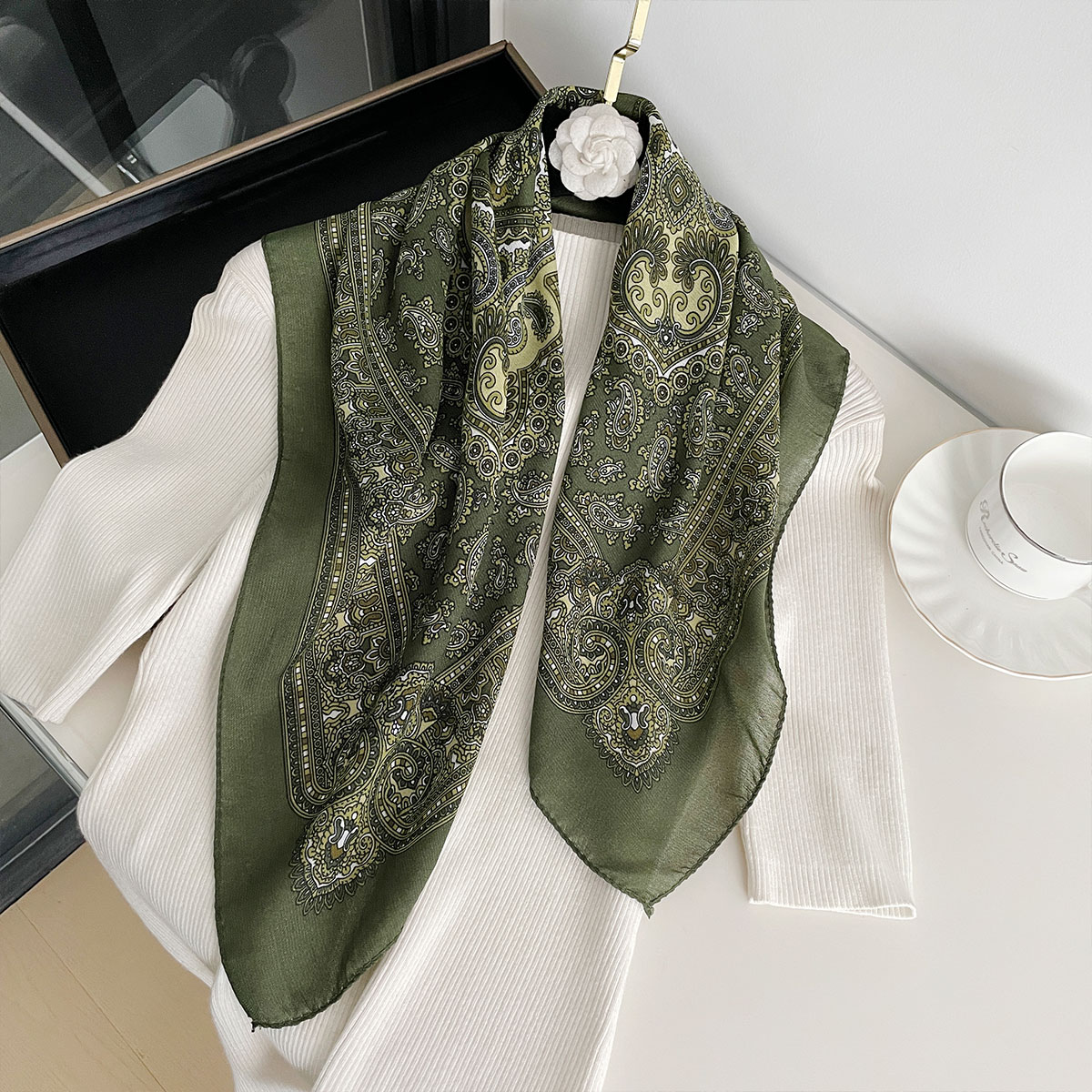 موضة جديدة 70X70cm المرأة وشاح - مراجعة Bandana Cotton وسعره