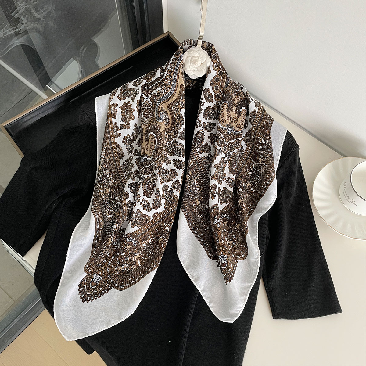 موضة جديدة 70X70cm المرأة وشاح - مراجعة Bandana Cotton وسعره